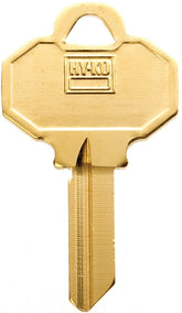 Hy-Ko 11010BW5 Key Blank, Brass, Nickel, For: Baldwin Cabinet, House Locks and Padlocks